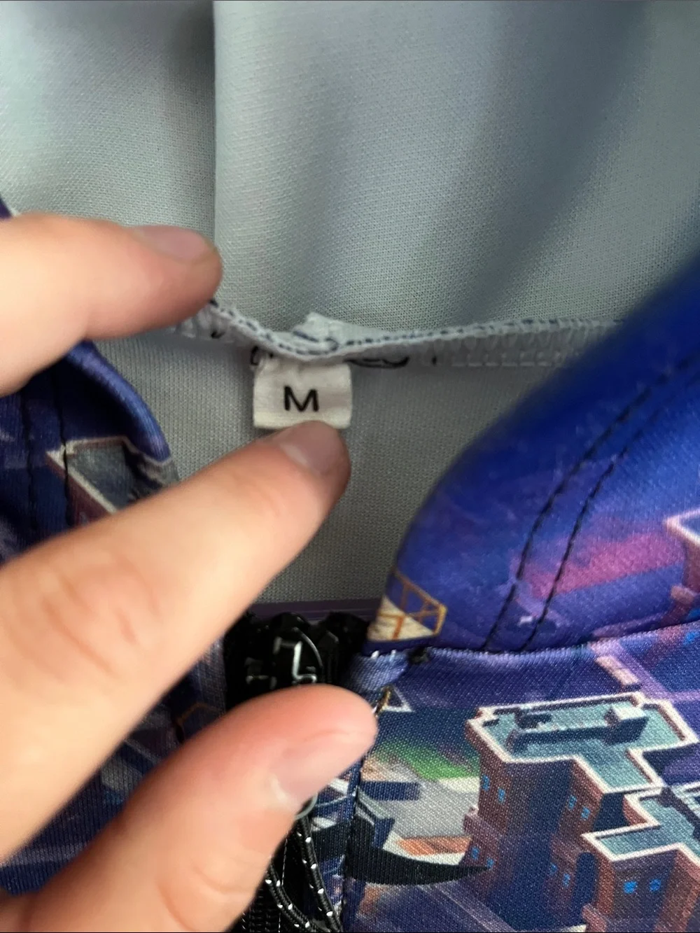Fortnite Graphic Zip-Up Hoodie in Blue and Green